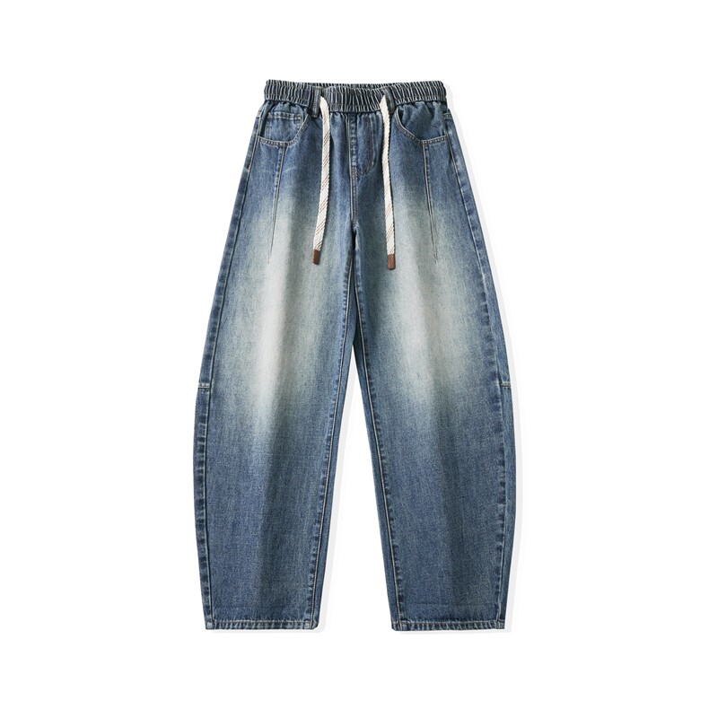 美式渐变牛仔裤男士2026新款流行宽松直筒阔腿裤子J8096-P50,男装牛仔裤,星座509
