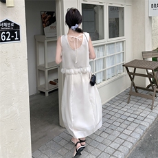 韩版无袖背心上衣半身裙小个子两件套女2025夏季新款法式时尚套装，女装套装/套裙，2C159