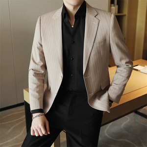 26做货-男士休闲西装修身韩版西服外套小西装上衣DX6924P165图片