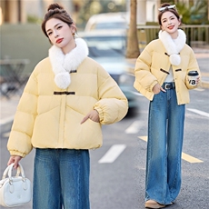 新款冬季可拆卸真狐狸毛围脖羽绒服2025年冬季时尚潮流，女装羽绒服，鑫鑫美