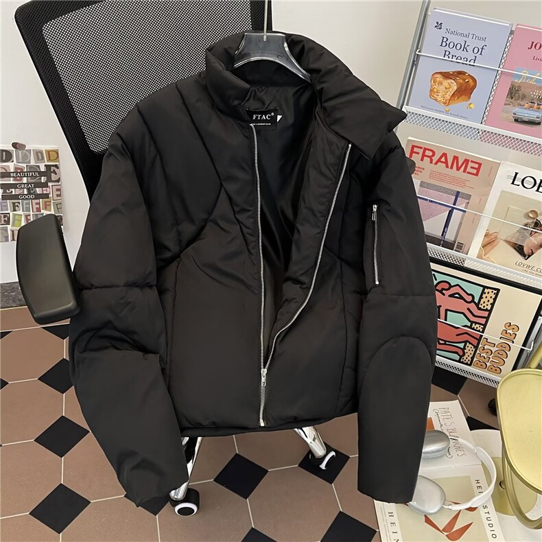 立领工装飞行员夹克衫男生春秋美式宽松拉链棉服棉衣外套5291P88,男装夹克,星座410-2