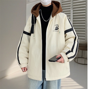 男青年休闲工装加绒夹克加绒加厚夹克棉服保暖外套LH6896-P100图片