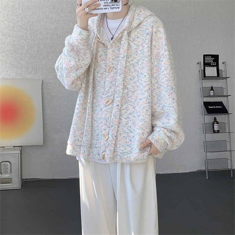 WY10142-特P53控98秋季设计感小众长帽绳大码男长袖连帽卫衣外套,女装短外套,电商A059