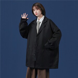 XF3090/P70春装中性风小西服男外套宽松上衣大码西装韩版潮流男图片