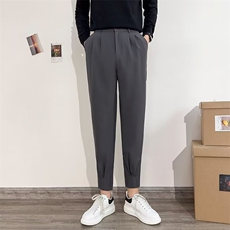 束脚西裤男秋款九分休闲裤痞帅宽松小脚哈伦轻熟裤潮流K24-P45，男装休闲裤，星座1116A-2（原606A-1）