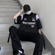 袖男士t恤潮牌夏季设计感小众潮流ins宽松I0119-P30，男装T恤，星座308B-1