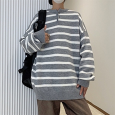 秋冬毛衣条纹港风文艺青年男生打底衫宽松上衣休闲M1041-P46，男装针织衫/毛衣，星座512-2
