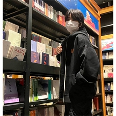 抖音得物高品质350克秋冬双头双拉链卫衣开衫外套AW7402，女装短外套，电商A443