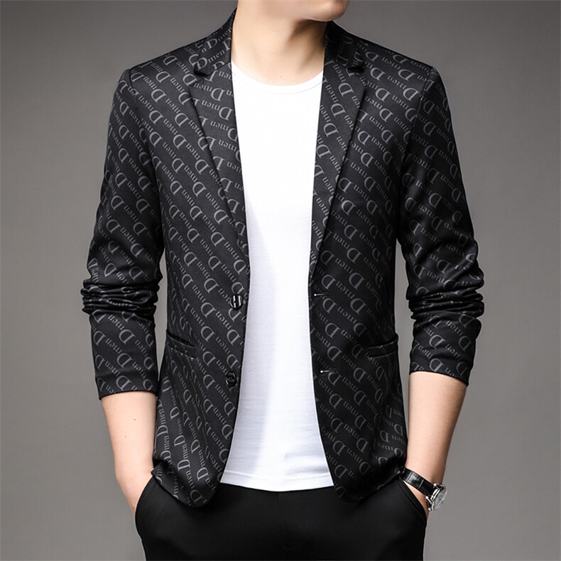 NJ2366钱塘2020-2春秋新款时尚休闲格子中青年男士简约西服P90,男装西服,钱塘207-2