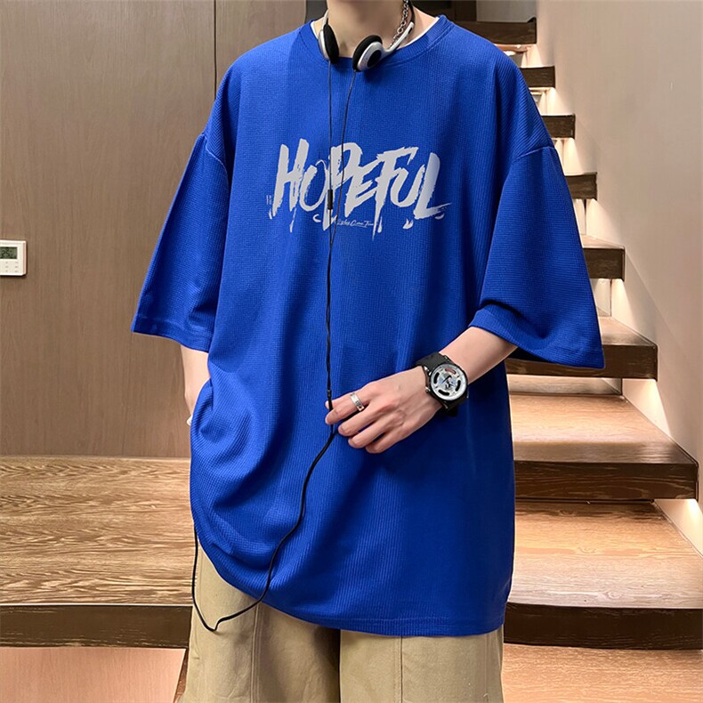 华夫格t恤男短袖男大码五分袖HT73425-P22,男装T恤,电商A040