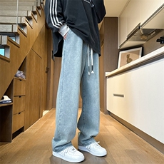 跑量款松紧腰直筒牛仔裤B342-W3000-特P35，男装牛仔裤，电商B342