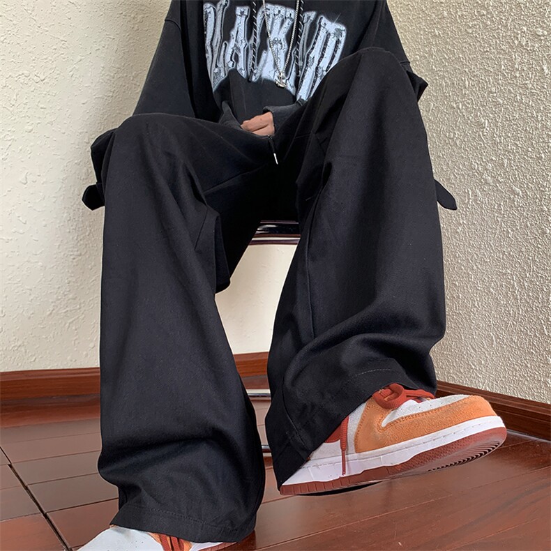 美式高街裤子ins百搭宽松工装裤男oversize休闲裤裤K0915-P45,男装休闲裤,星座308B-1