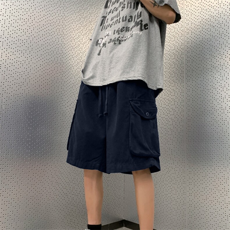 2023纯棉大口袋短裤夏季休闲五分裤宽松直筒中裤XZ212-QDK992-P35,男装牛仔裤,星座212