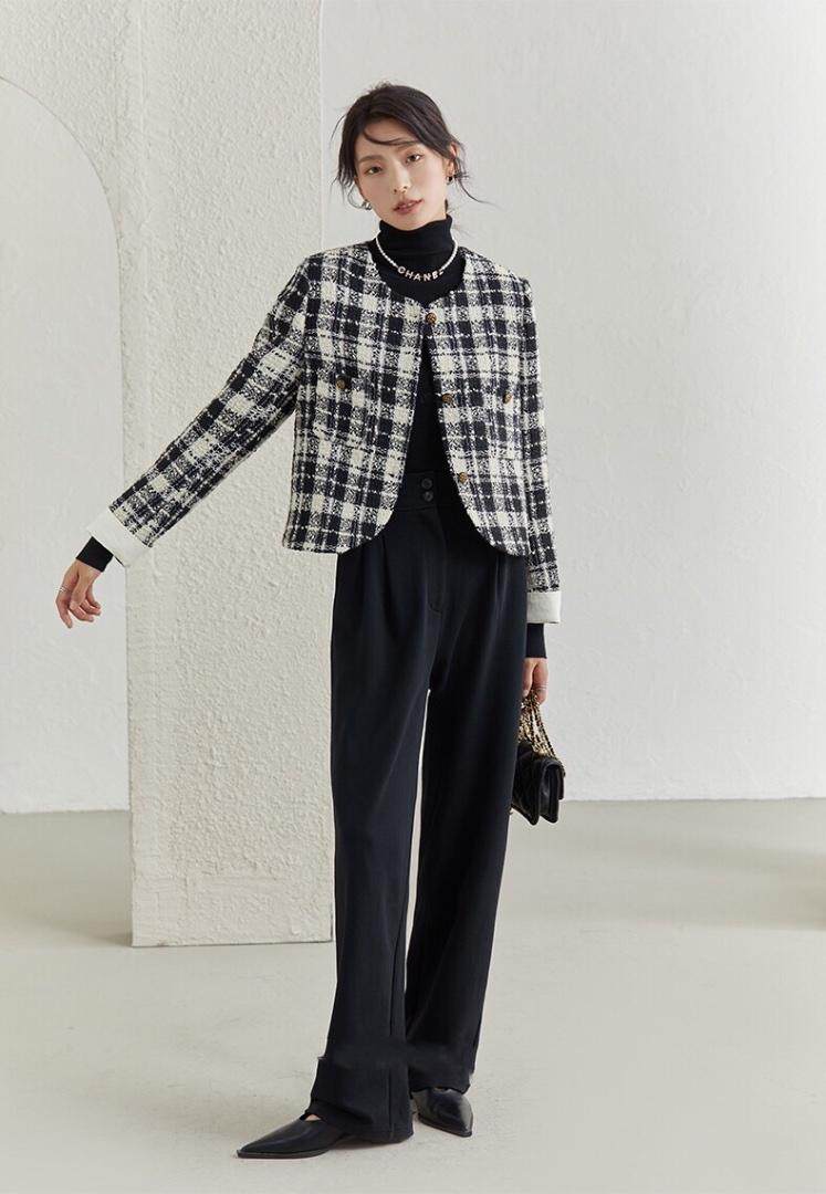 2021秋冬小香风羊毛外套，其它，贻思茗