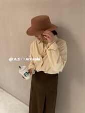 韩系秋装彩色百搭衬衫，女装衬衫，A.S BAINA 艾莎佰纳