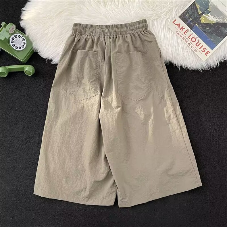 港仔文艺男工装速干短裤男夏季日系宽松男生运动五分裤D1089/P35,男装牛仔裤,星座506