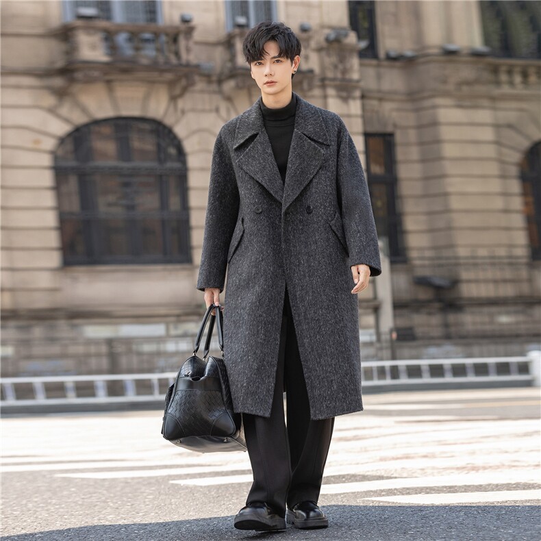 绵羊毛羊驼毛大衣双面毛呢大衣外套男呢子加厚N95292-P535控1149，男装毛呢大衣，电商A355（原A415）