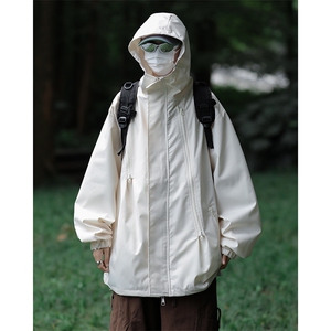 美式机能冲锋衣外套男2023新款防水防风户外夹克登山服 W7799-P58图片