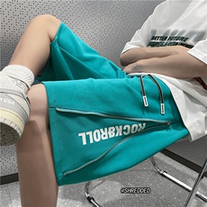 抖音品质潮流宽松短裤港风字母印花五分裤B315-K23281-p45控68，男装休闲裤，电商B315