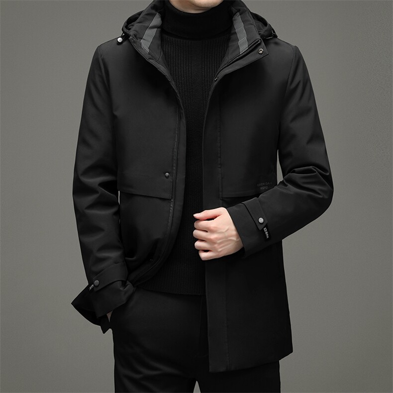 冬季男士商务休闲羽绒服加厚保暖外套中年男装宽松免烫YY055-P280图片
