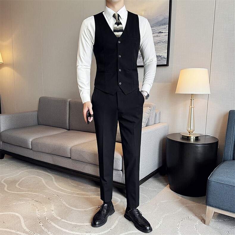 507A-MT333-P1052025春夏时尚新郎伴郎结婚礼服婚庆马甲西裤套装,男装西裤,星座507A（原星座306B-2）