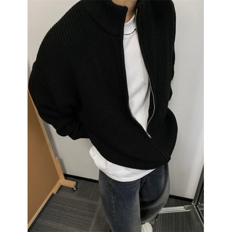 现货加绒加厚慵懒风宽松毛衣开衫针织衫外套H33-特P常规55/加绒70,男装针织衫/毛衣,星座1212