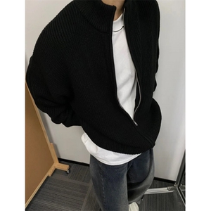 现货加绒加厚慵懒风宽松毛衣开衫针织衫外套H33-特P常规55/加绒70图片