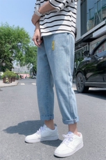 夏季薄款男士牛仔裤9分裤男宽松直筒潮流百搭九分裤N311-P45，男装牛仔裤，电商A318