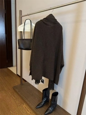 2025年秋季新款百搭女士七针加厚保暖春秋季披肩，披肩，佑昭祥羊绒