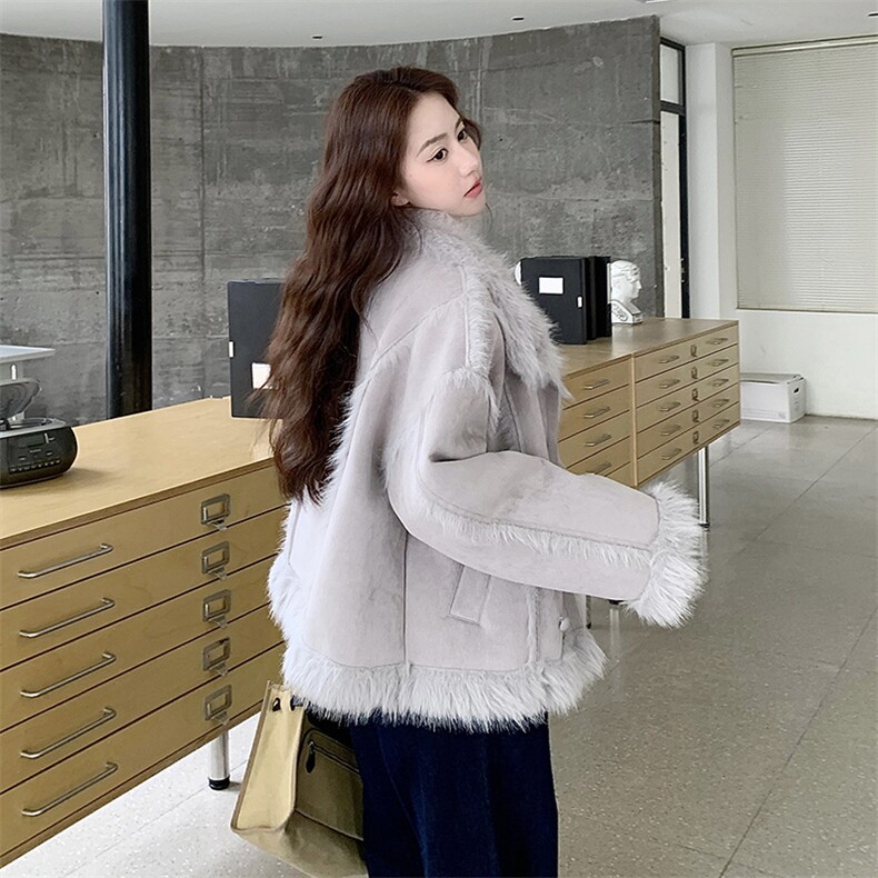 xian货2025冬款加厚皮毛一体B109-9863-225-338,女装短外套,2B109