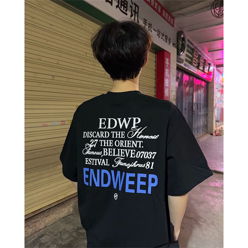 音得物210克现货宽松纯棉美式潮牌印花落肩袖纯棉T恤AT21128,男装T恤,电商A443