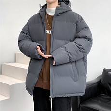 冬上新学生加棉加厚棉服2023简约创意连帽棉衣外套男女9979-P80，男装棉衣，电商A441-1