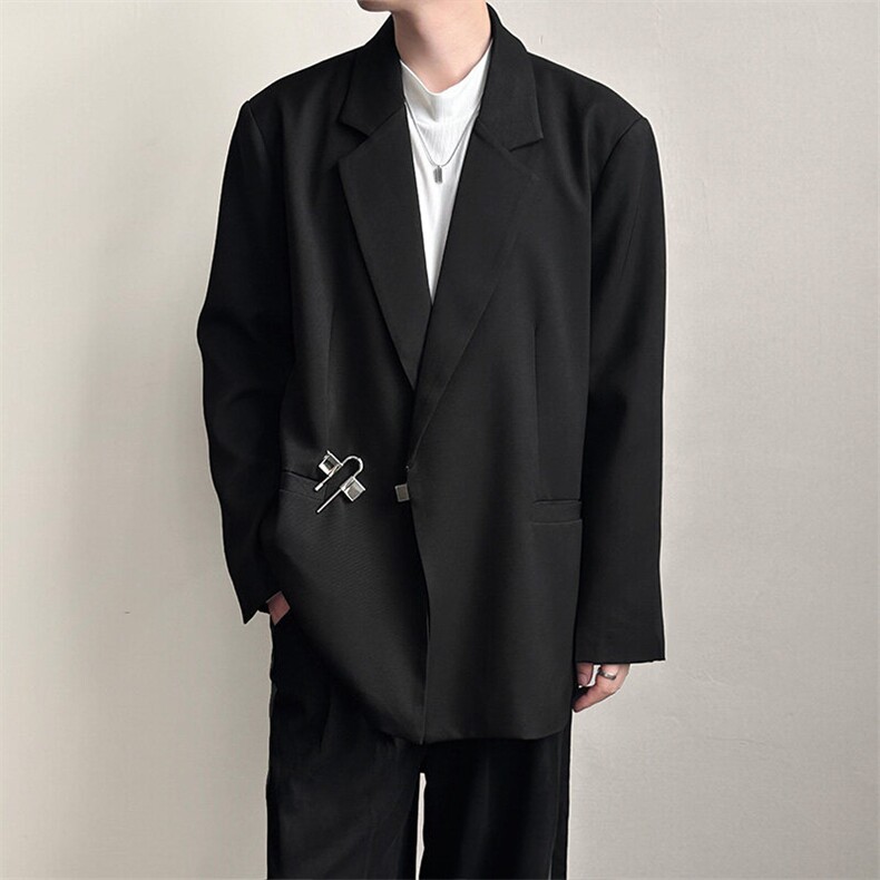 现货春秋新款高级感西装外套宽松休闲设计感西服A351-AX2480-P125图片