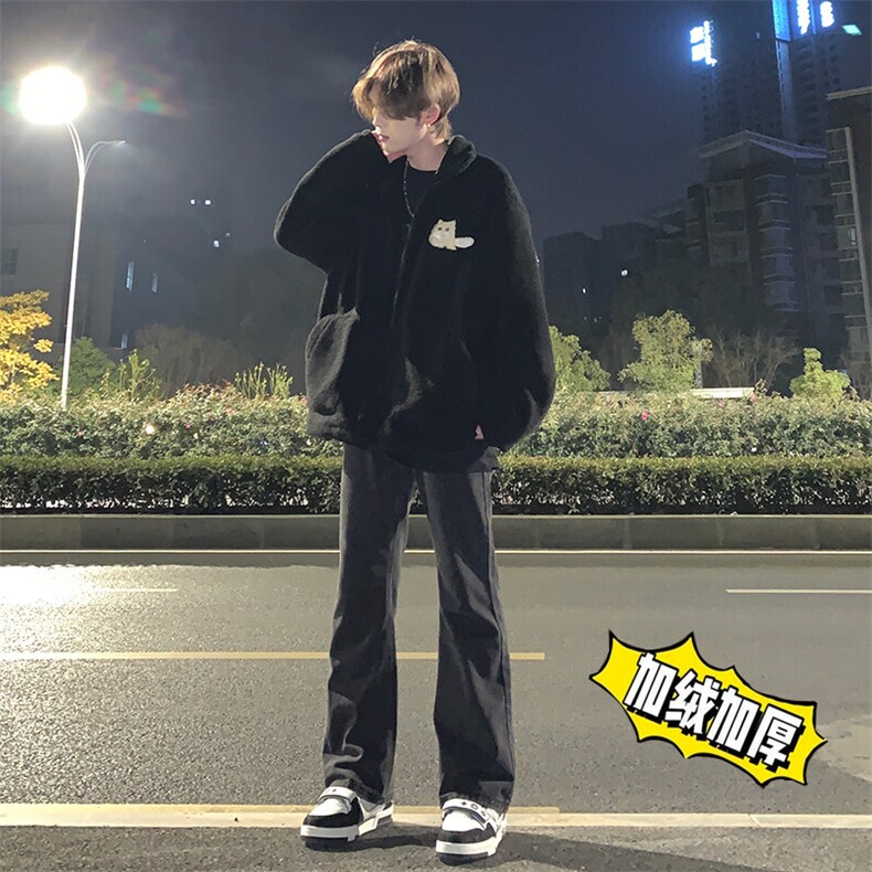 高街vibe纯色牛仔裤男款夏季修身微喇叭裤控价68常规55加绒65,男装牛仔裤,星座310A-4