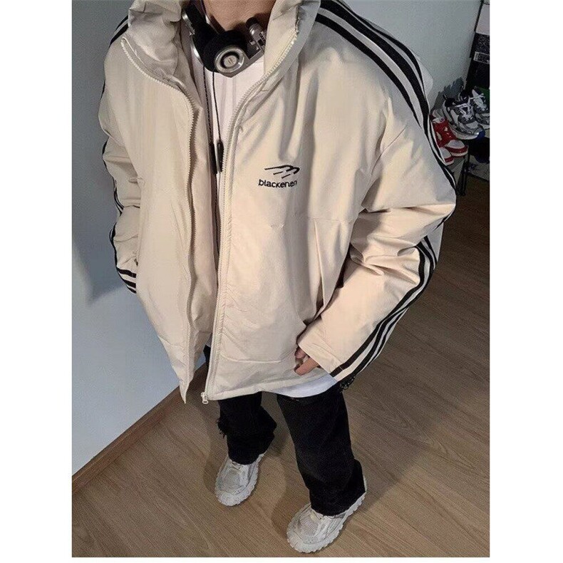 美式复古运动立领棉袄男女款冬季棉服防寒服潮牌情侣外套棉衣,男装棉衣,星座506A