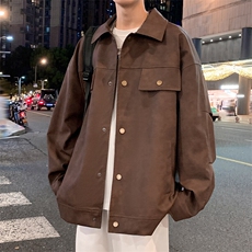 特批P85无差价新款扎染翻领PU皮外套男ins潮牌痞帅皮衣夹克J2623，男装夹克，电商A001