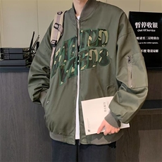 春秋拼色棒球服男女宽松夹克衫潮牌帅气休闲学生外套JK01053-P63，男装夹克，星座308B-1