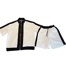 夏季高级拼色运动套装男韩版休闲短袖短裤两件套TZ215-P115控145，男装牛仔裤，电商B267