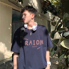 美式潮牌夏季新款设计感字母t恤男生青少年休闲体恤宽松FTX1385，男装T恤，星座208-5