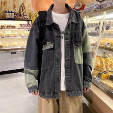 新款韩版气质翻领ins修身潮流时尚慵懒潮牌夹克男港风W1054-P60，男装夹克，星座512-2