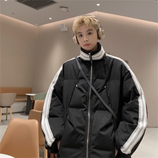特P95控158168三条杠棉服冬外套情侣格子棉衣立领面包服MY243，男装棉衣，电商B370