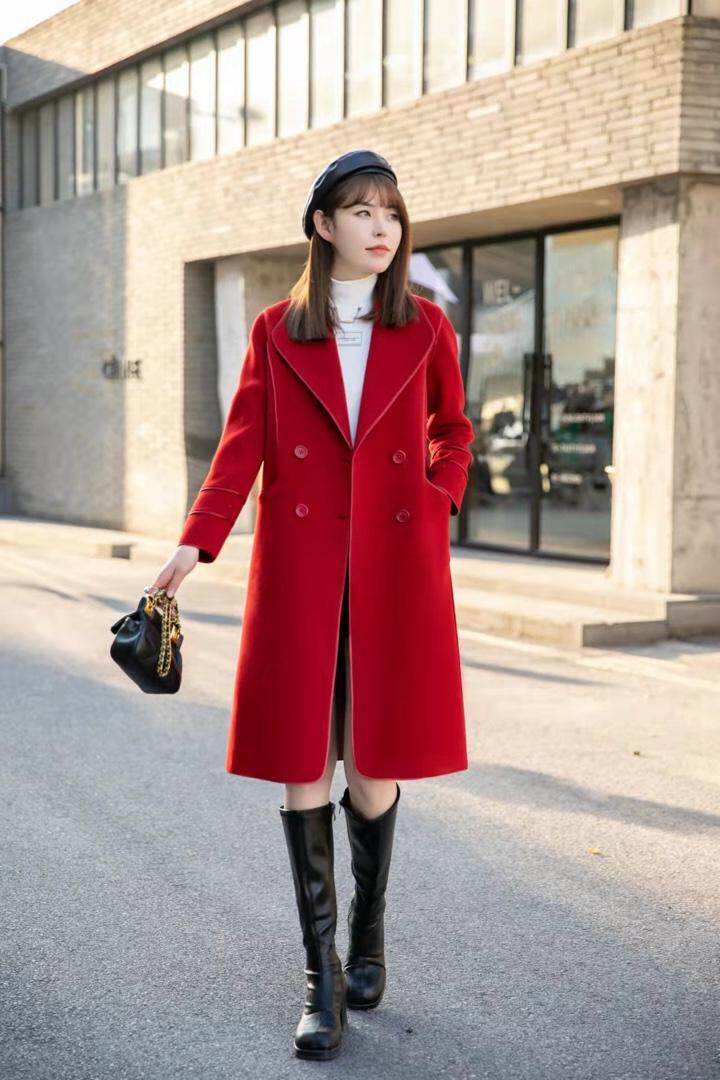 冬装新款、现货供应、双面羊绒％羊毛大衣，其它，拉思维加丝