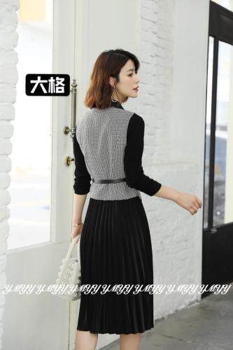 现货秋季新款连衣裙两件套，女装连衣裙，依美依缘