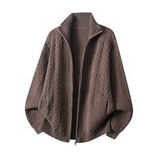 网图-老钱风麦穗麻花开衫毛衣男cp252-特73，男装针织衫/毛衣，电商B371