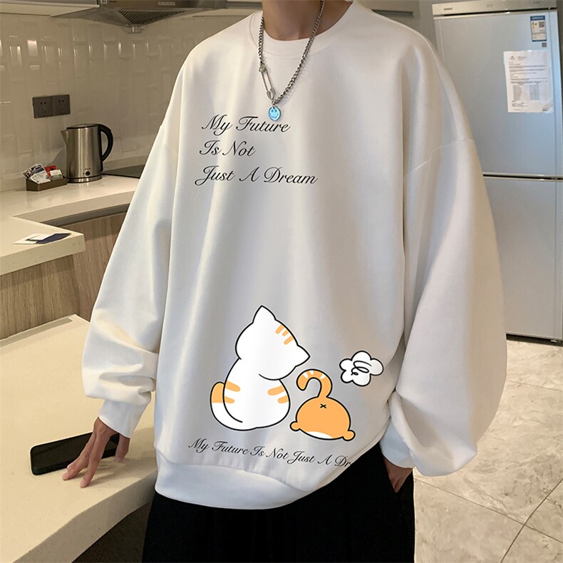 麂皮绒卫衣男大码重磅长袖t恤男 JW81357-P35图片