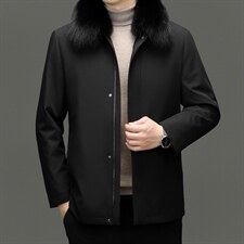 XL-PK0023秋冬男士新款夹克可脱卸兔毛内胆大衣保暖派克服，男装夹克，电商B360