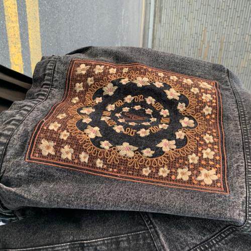 高档牛仔外套狐狸真毛领，女装，雪儿诱惑