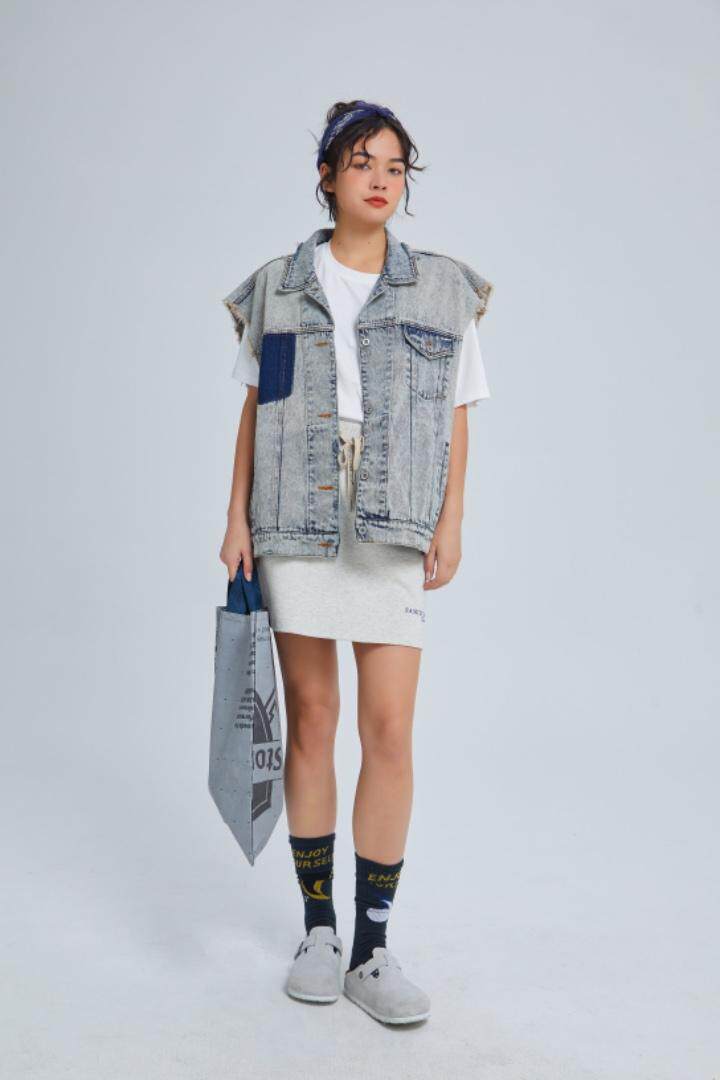 【现货】牛仔做旧马甲，女装马甲，AIMEEWQ