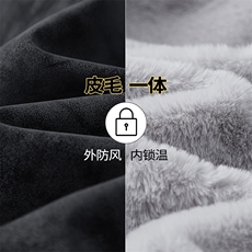 冬季蓄热加绒PU皮荔枝纹座山雕连帽大码棉衣男女外套M24988特P105，男装棉衣，电商A001-1