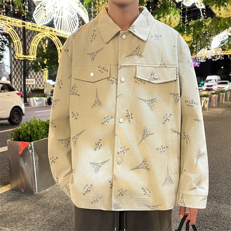 JK2508-P75M-5XXL秋冬新款大码翻领灯芯绒休闲外套夹克控129,男装夹克,星座109